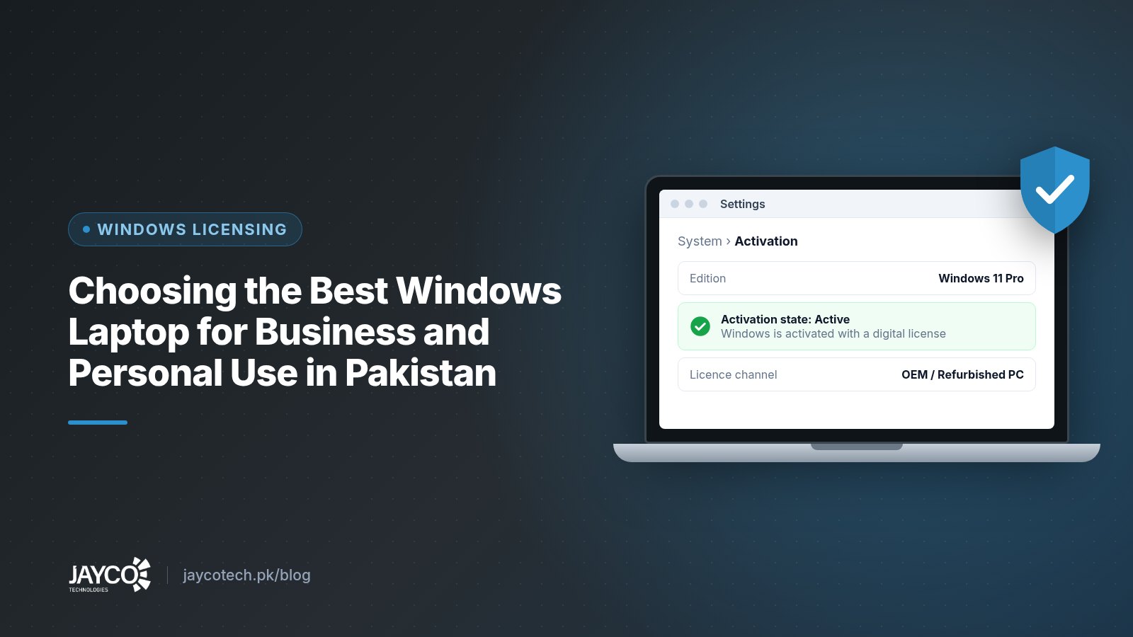 Choosing the Best Windows Laptop for Business and Personal Use in Pakistan