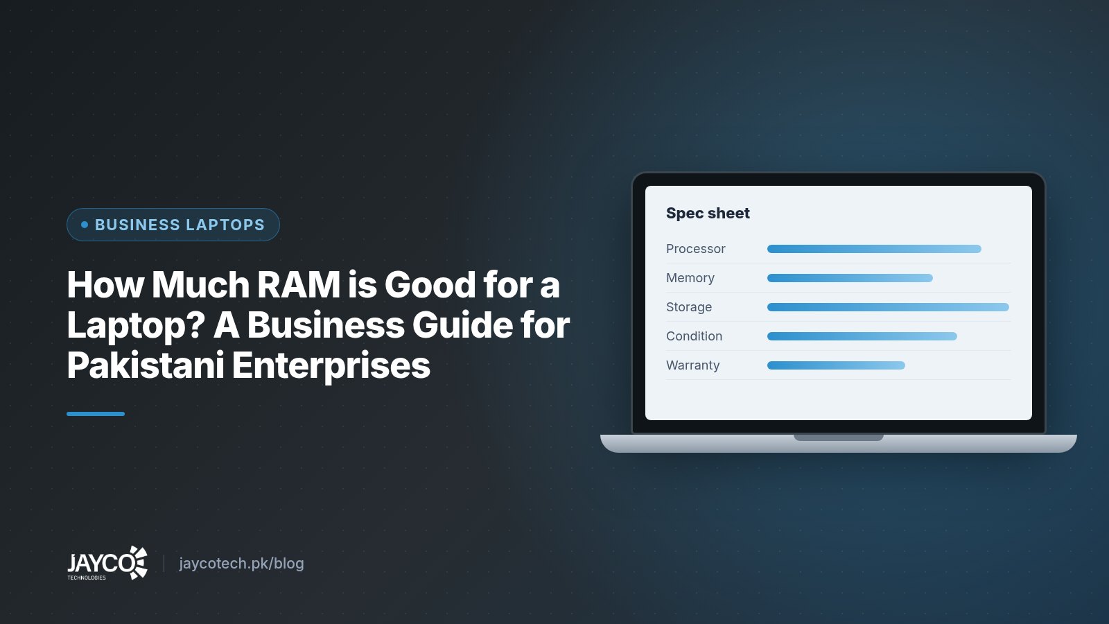 How Much RAM is Good for a Laptop? A Business Guide for Pakistani Enterprises