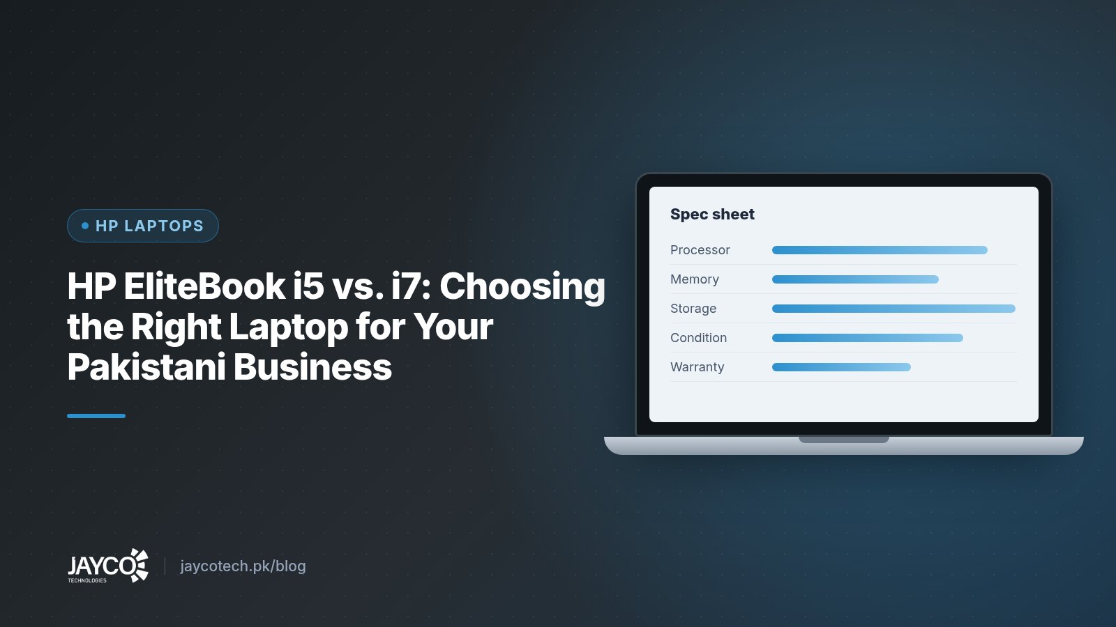 HP EliteBook i5 vs. i7: Choosing the Right Laptop for Your Pakistani Business