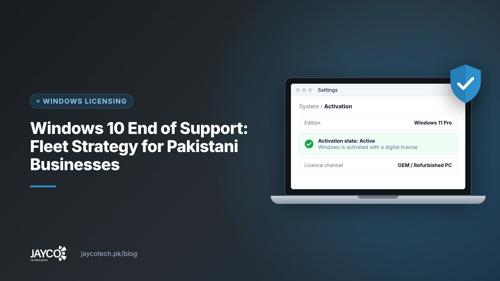 Windows 10 End of Support: Fleet Strategy for Pakistani Businesses
